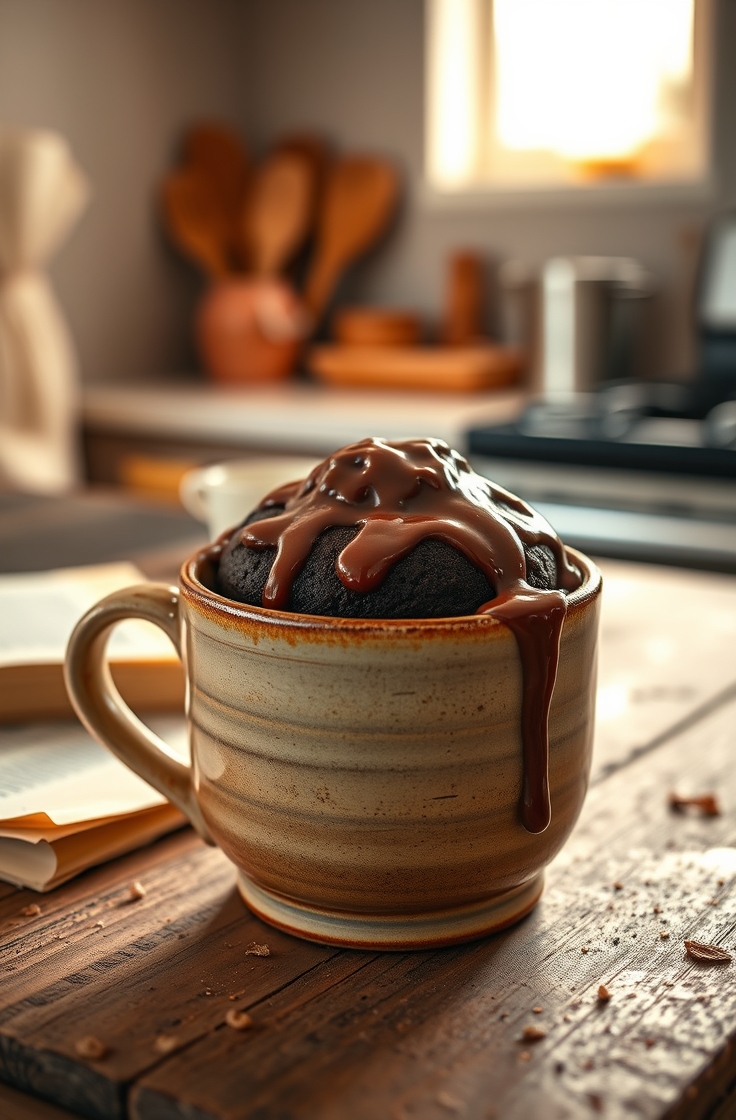 Receita rápida de bolo de chocolate em caneca que você pode fazer em minutos