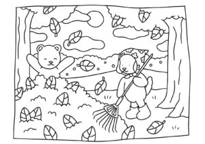 desenho-de-animais-recolhendo-folhas-no-outono-Bobbie-Goods-para-imprimir